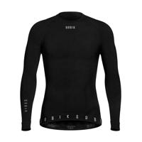 GOBIK Cyklistické triko s dlouhým rukávem - WINTER MERINO - černá