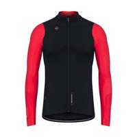 GOBIK Cyklistický dres s dlouhým rukávem zimní - COBBLE BLEND - ivory/růžová/černá 4XL