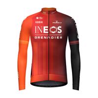 GOBIK Cyklistický dres s dlouhým rukávem zimní - HYDER INEOS GRENADIERS 2024 - červená/oranžová S