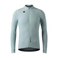 GOBIK Cyklistický dres s dlouhým rukávem zimní - PACER SOLID - světle zelená L