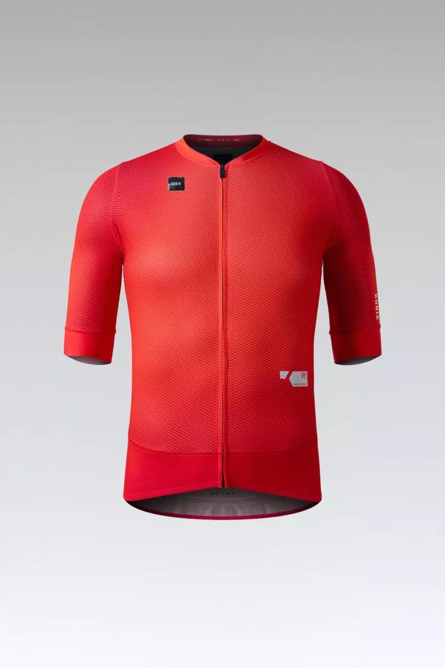 GOBIK Cyklistický dres s krátkým rukávem - CARRERA 2.0 - červená 2XL