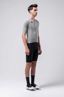GOBIK Cyklistický dres s krátkým rukávem - CX SOLID - šedá 2XL