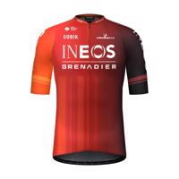 GOBIK Cyklistický dres s krátkým rukávem - ODYSSEY INEOS GRENADIERS 2024 - červená/oranžová