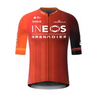 GOBIK Cyklistický dres s krátkým rukávem - REACTIVE INEOS GRENADIERS 2024 - červená/oranžová 2XL