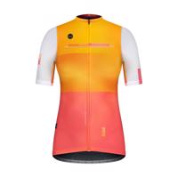 GOBIK Cyklistický dres s krátkým rukávem - STARK MANGO LADY - bílá/oranžová XL