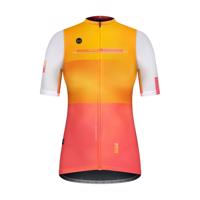 GOBIK Cyklistický dres s krátkým rukávem - STARK MANGO LADY - bílá/oranžová XL