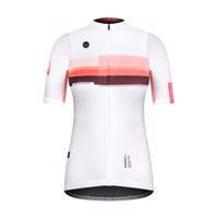 GOBIK Cyklistický dres s krátkým rukávem - STARK ROSEWOOD LADY - bordó/bílá/růžová XL
