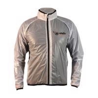 HAVEN Cyklistická větruodolná bunda - RAINSHIELD - bílá/černá 5XL
