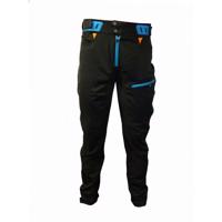 HAVEN Cyklistické kalhoty dlouhé bez laclu - SINGLETRAIL LONG - černá/modrá XL
