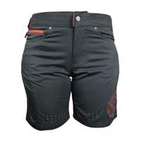HAVEN Cyklistické kalhoty krátké bez laclu - AMAZON LADY - červená/černá XL