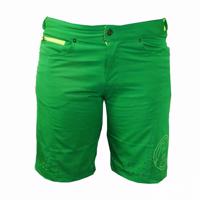 HAVEN Cyklistické kalhoty krátké bez laclu - AMAZON LADY - žlutá/zelená M