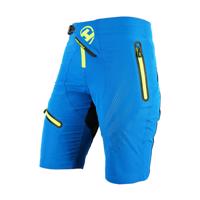 HAVEN Cyklistické kalhoty krátké bez laclu - ENERGY LADY - žlutá/modrá XL