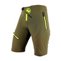 HAVEN Cyklistické kalhoty krátké bez laclu - ENERGY LADY - žlutá/zelená XS