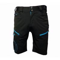 HAVEN Cyklistické kalhoty krátké bez laclu - NAVAHO SLIMFIT - černá/modrá 2XL