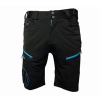 HAVEN Cyklistické kalhoty krátké bez laclu - NAVAHO SLIMFIT - černá/modrá 3XL