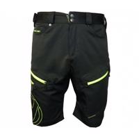 HAVEN Cyklistické kalhoty krátké bez laclu - NAVAHO SLIMFIT - černá/zelená S