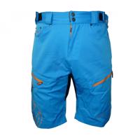 HAVEN Cyklistické kalhoty krátké bez laclu - NAVAHO SLIMFIT - modrá/oranžová L