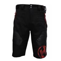 HAVEN Cyklistické kalhoty krátké bez laclu - RAINBRAIN - černá/červená M