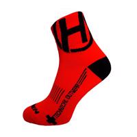 HAVEN Cyklistické ponožky klasické - LITE SILVER NEO - černá/červená 42-43