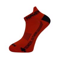 HAVEN Cyklistické ponožky klasické - SNAKE SILVER NEO - černá/červená 34-36
