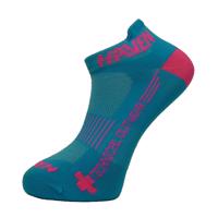 HAVEN Cyklistické ponožky klasické - SNAKE SILVER NEO - růžová/modrá 37-39