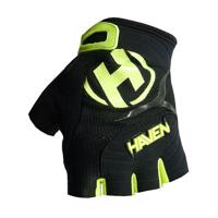 HAVEN Cyklistické rukavice krátkoprsté - DEMO KIDS - zelená/černá 1 (4-5Y)