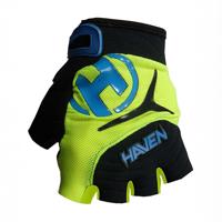 HAVEN Cyklistické rukavice krátkoprsté - DEMO  - modrá/zelená 2XL