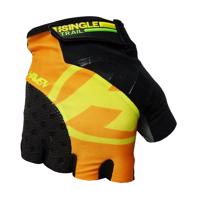 HAVEN Cyklistické rukavice krátkoprsté - SINGLETRAIL - černá/oranžová 3XL