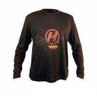 HAVEN Cyklistické triko s dlouhým rukávem - NAVAHO LONG II - černá/červená 2XL