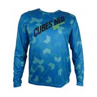 HAVEN Cyklistický dres s dlouhým rukávem letní - CUBES NEO LONG MTB - modrá