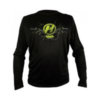 HAVEN Cyklistický dres s dlouhým rukávem letní - NAVAHO II LONG - černá/zelená 3XL