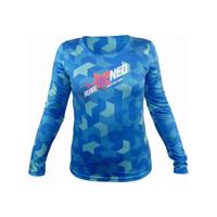 HAVEN Cyklistický dres s dlouhým rukávem letní - PEARL NEO LONG - modrá/růžová 2XL