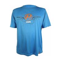 HAVEN Cyklistický dres s krátkým rukávem - NAVAHO II SHORT - modrá/oranžová 3XL