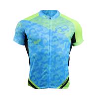 HAVEN Cyklistický dres s krátkým rukávem - SINGLETRAIL - modrá/zelená 4XL