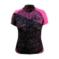 HAVEN Cyklistický dres s krátkým rukávem - SINGLETRAIL WOMEN - černá/růžová S