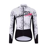 HOLOKOLO Cyklistická zateplená bunda - GRAFFITI LADY - bílá/černá M