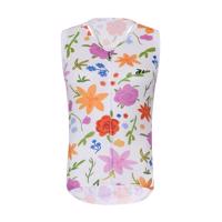 HOLOKOLO Cyklistický dres bez rukávů - FLORAL ELITE LADY - bílá/vícebarevná