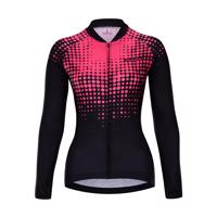 HOLOKOLO Cyklistický dres s dlouhým rukávem letní - FROSTED LADY SMR - růžová/černá XS