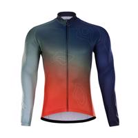 HOLOKOLO Cyklistický dres s dlouhým rukávem zimní - AFTERGLOW WINTER  - vícebarevná/červená M