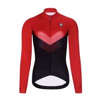 HOLOKOLO Cyklistický dres s dlouhým rukávem zimní - ARROW LADY WINTER - černá/červená S