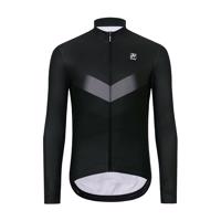 HOLOKOLO Cyklistický dres s dlouhým rukávem zimní - ARROW WINTER - šedá/černá 4XL