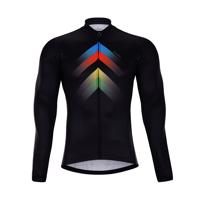 HOLOKOLO Cyklistický dres s dlouhým rukávem zimní - HYPER WINTER  - černá/vícebarevná 4XL