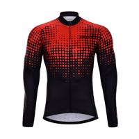 HOLOKOLO Cyklistický dres s dlouhým rukávem zimní - INFRARED WINTER  - červená/černá