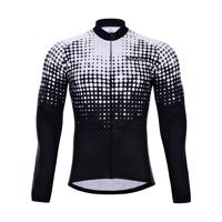 HOLOKOLO Cyklistický dres s dlouhým rukávem zimní - POLAR WINTER  - bílá/černá XS