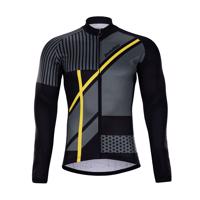 HOLOKOLO Cyklistický dres s dlouhým rukávem zimní - TRACE WINTER  - vícebarevná/černá/žlutá 3XL