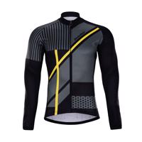 HOLOKOLO Cyklistický dres s dlouhým rukávem zimní - TRACE WINTER  - žlutá/černá XS