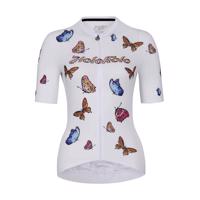 HOLOKOLO Cyklistický dres s krátkým rukávem - CHEERFUL ELITE LADY - modrá/bílá/vícebarevná/žlutá M