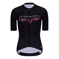 HOLOKOLO Cyklistický dres s krátkým rukávem - CYCLIST ELITE LADY - růžová/černá/bílá