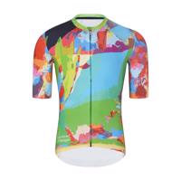 HOLOKOLO Cyklistický dres s krátkým rukávem - DEER - zelená/vícebarevná