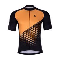 HOLOKOLO Cyklistický dres s krátkým rukávem - DUSK - černá/žlutá/oranžová M
